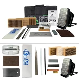 Demon Complete Ski Tune Kit with Wax and Brush Kit- Snowboard Tuning Kit Also Includes Made in USA Wax