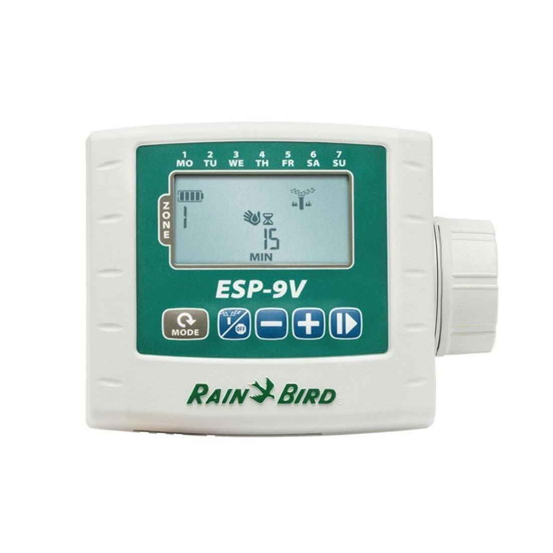 GNCGarden Programador riego ESP-9V (1 Estaciones, 9V) - Rain Bird - Programador de riego automático (Nuevo WPX1) Ordenador de riego