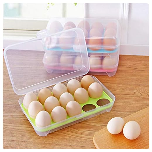 N/D Boîte à œufs en Plastique boîte de Rangement pour œufs de Cuisine 15 Grille Support à œufs empilable congélateur organisateurs de Stockage conteneur de Stockage d'oeufs avec Couvercle (Blanc)