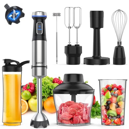 Ganiza Immersion Blender 8 in 1 Hand Blender Max 1000W