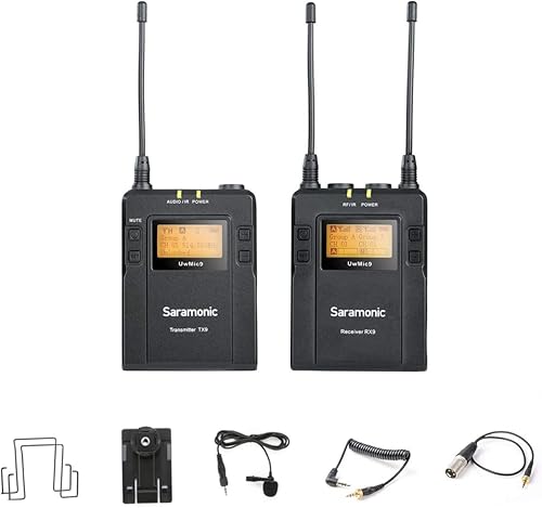 Saramonic UWMIC9 sistema de micrófono inalámbrico de 96 canales UHF digital Saramonic UWMIC9 sistema de micrófono inalámbrico de 96 canales UHF digital