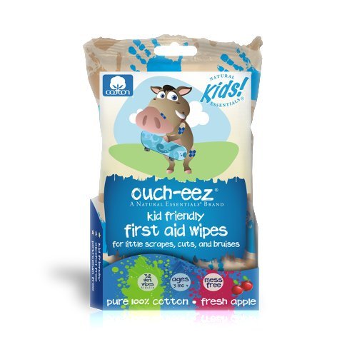 Ouch-EEZ Kid-Friendly First Aid Wipes (4 Packs Plus a Free Pack of Fever-EEZ)