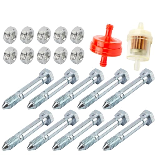 ORALOCK for 10 Pack Shear Pins & Nuts for John Deere 1032D 1128DDE 1128DE 1332DDE Snowblower