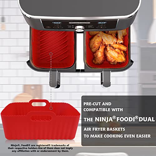 Image of WMKGG Silicone Air Fryer Liners, 2PCS Air Fryer Silicone Liners