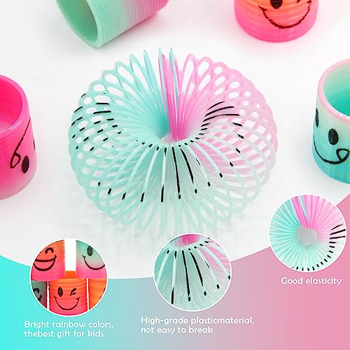 YESLUSY Regenbogenspiralen, Sprungfedern Spiralen Spielzeug, Party Mitgebsel, Lernspielzeug, Mitgebsel Kindergeburtstag Gastgeschenke, Kleine Geschenke für Kinder (30 Stück)