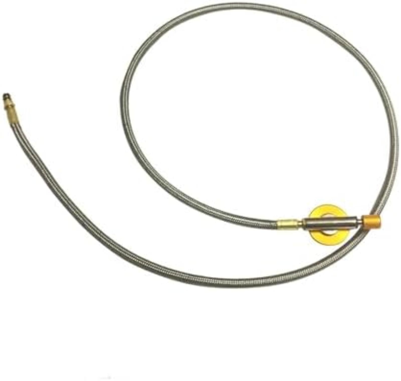 Tubo de conexión de gas Manguera trenzada de acero inoxidable Válvula de estufa 1M Conducto de quemador de camping portátil Fácil instalación, para actividades al aire (100x1 5x1 5cm)