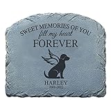 Let's Make Memories Personalized Forever Friend Pet Memorial Stone - Dog - Sympathy Garden Marker