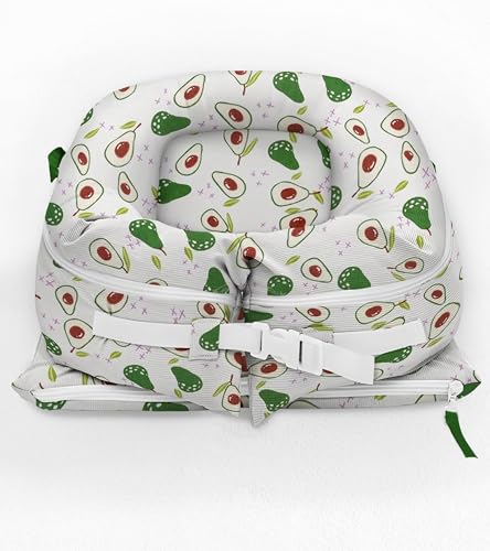 Organic Lounger Nest Replacement Cover | Hypoallergenic | Premium | [Fits Dockatot Deluxe+] (Cover Only) Size Deluxe+ Avocado Print image 5