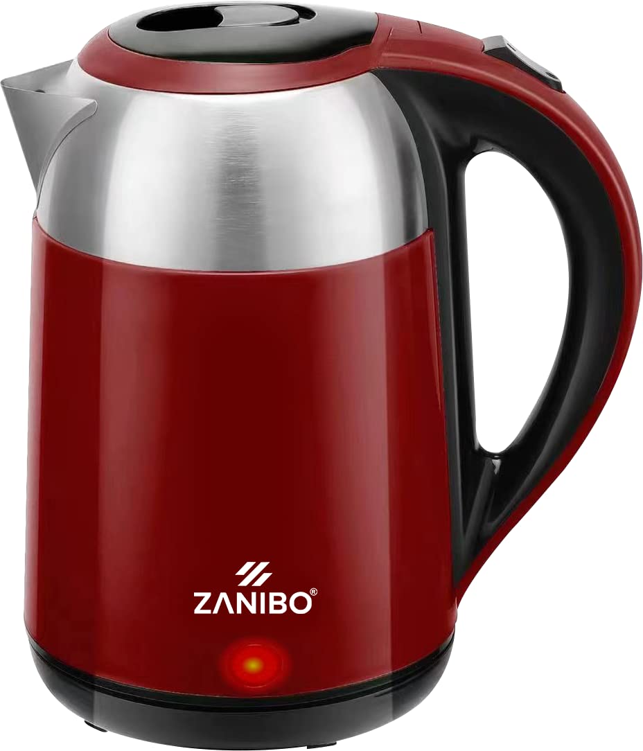 Zanibo | Since 1997-1500W Cordless Electric Kettle, 1.8L, Stainless Steel Heating Element, Thermostat Control Protection, Fast Boil, Auto Shut-Off for Safety | Maroon (B0BMLTXLMM) Amazon Price History, Amazon Price Tracker