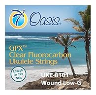 Warm Low G Ukulele Strings The first thing you will notice about Oasis Fluorocarbon Ukulele strings is their length (63") This length is at least twice as long as the length needed to string a concert, soprano or tenor ukulele Cut the string in half ...