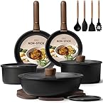 CAROTE 19pcs Pots and Pans Non Stick, Cookware Sets Detachable Handle, Induction Kitchen Pots and Pans,NonStick Cooking Set…