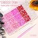 12000 Pcs Resin Jelly Rhinestones for Crafting, Multi Sizes Flatback Pink Color Gems, Bedazzling Crystal with Pickup Tool for DIY Crafts Clothing Shoes Fabric Nail Art