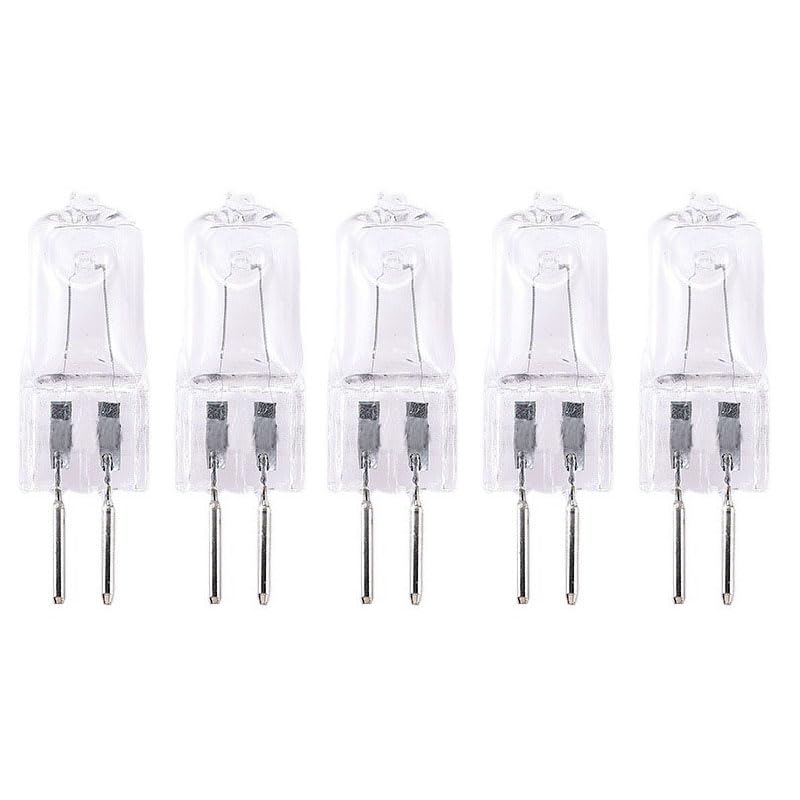 UGEFKMQ Clear Capsule Halogen Bulbs G5.3 220V 75W Halogen Light Bulbs Clear Capsule GU5.3 Bi-Pin Base Lamp Dimmable,100W,10Pc