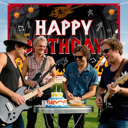 Fondo Fotográfico Decorativo 6x4 pies Rock Happy Birthday miniatura 7