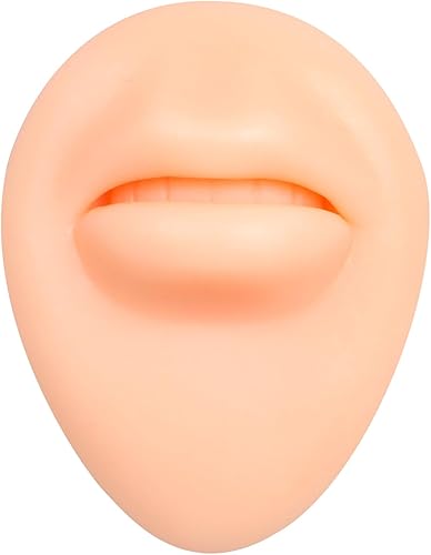 Miniatura 10 de Piercing de silicona para practicar piezas corporales, 7 piezas para orejas, nariz, lengua, boca, ombligo, juego de modelos para práctica de