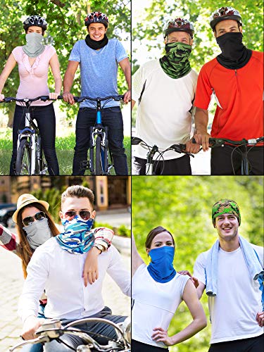 Image of SATINIOR Summer Neck Gaiter Mask Windproof Scarf UV Protection Balaclava Bandanas Breathable Outdoor for Men Women