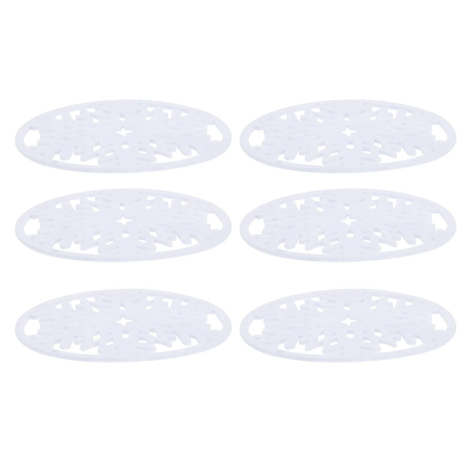 60 Pcs Christmas Felt Coasters Nonslip Heat Insulation Cup Pads for Dining Table Decor