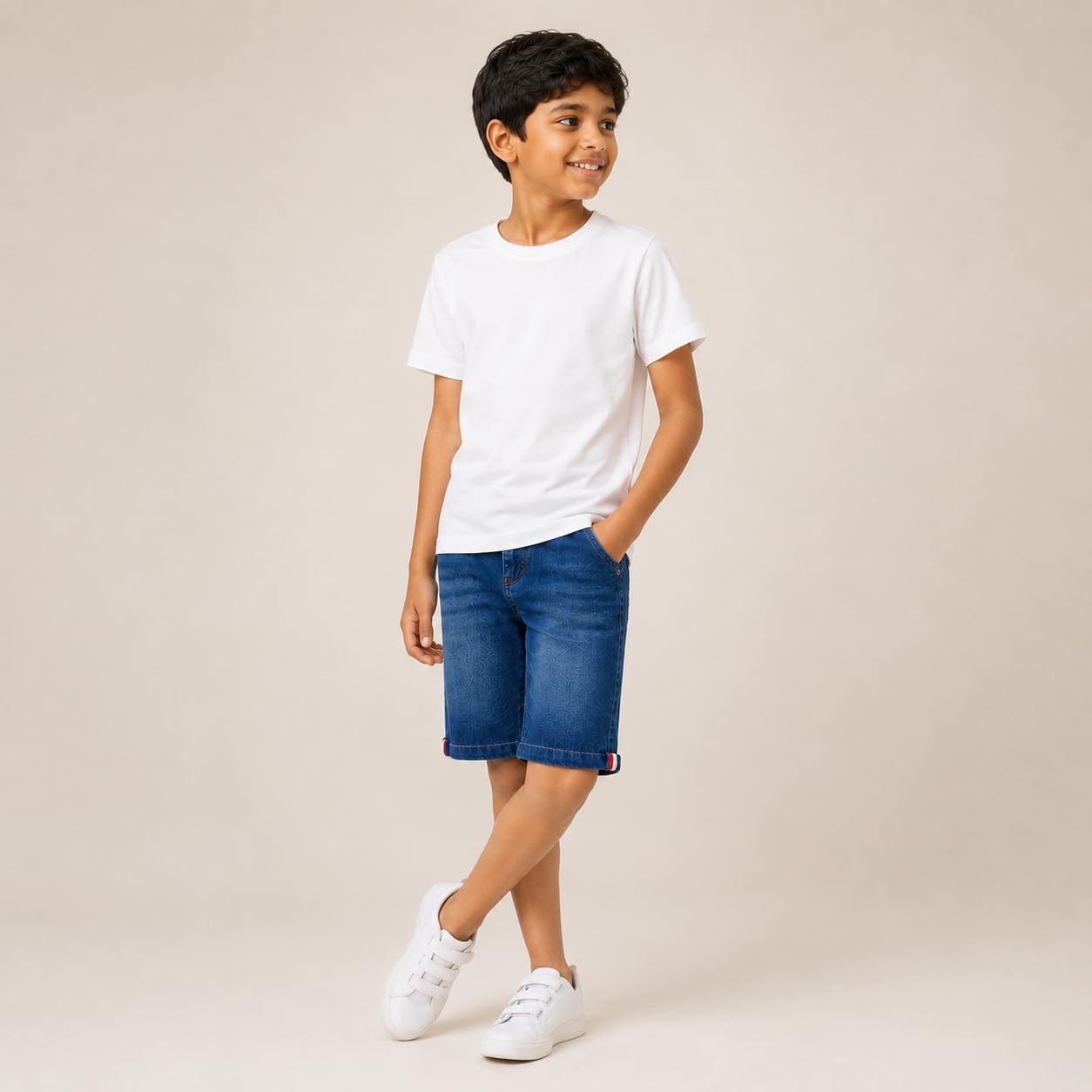 Cub McPaws - Pantalones cortos de mezcla de algodón para niños de 4 años, elegantes pantalones cortos grises, 4 años a 5 años