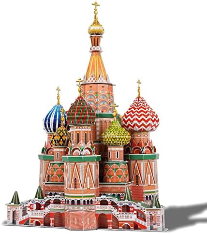 3D Puzzles for Adults & Kids St. Basil's Cathedral Building Set, Russia Cathedral Architecture Craft Model Kits, Educational 3D Jigsaw Puzzle Toy Birthday Christmas Gift for Teens Boys Girls, 231 PCS