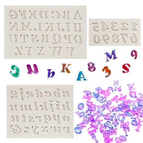 IHUIXINHE 3 Pieces Alphabet Resin Silicone Molds,Small Silicone Number Alphabet Mouldfor DIY Keychain,Pendant,Earring Jewelry, Chololate Cake Decoration IHUIXINHE 3 Pieces Alphabet Resin Silicone Molds,Small Silicone Number Alphabet Mouldfor DIY Keychain,Pendant,Earring Jewelry, Chololate Cake Decoration