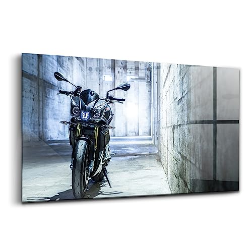 Verre d'art innovant Wallfluent décoration murale moto haut de gamme