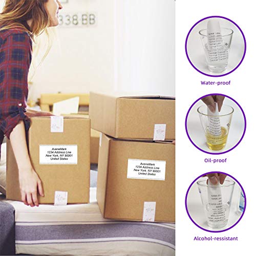 Avenemark 12 Rolls 4" X 2" Direct Thermal Labels For Barcodes Postage Address Shipping Labels Compatible With Rollo & Zebra Desktop Printers Adhesive - 750 Labels/Roll #TOP4