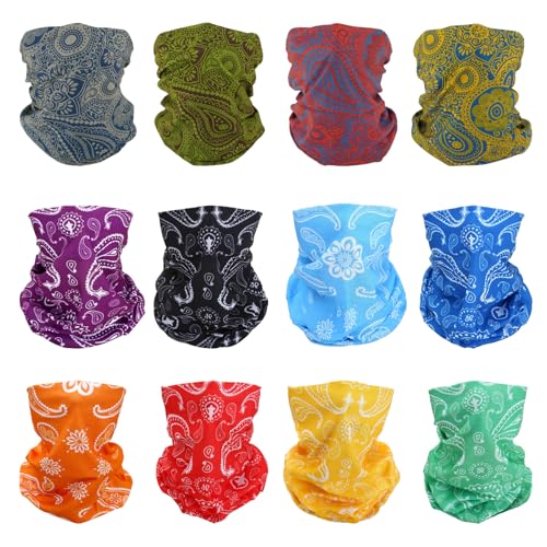 Cache-cou bleu rouge orange contre le froid et la poussière foulard lavable