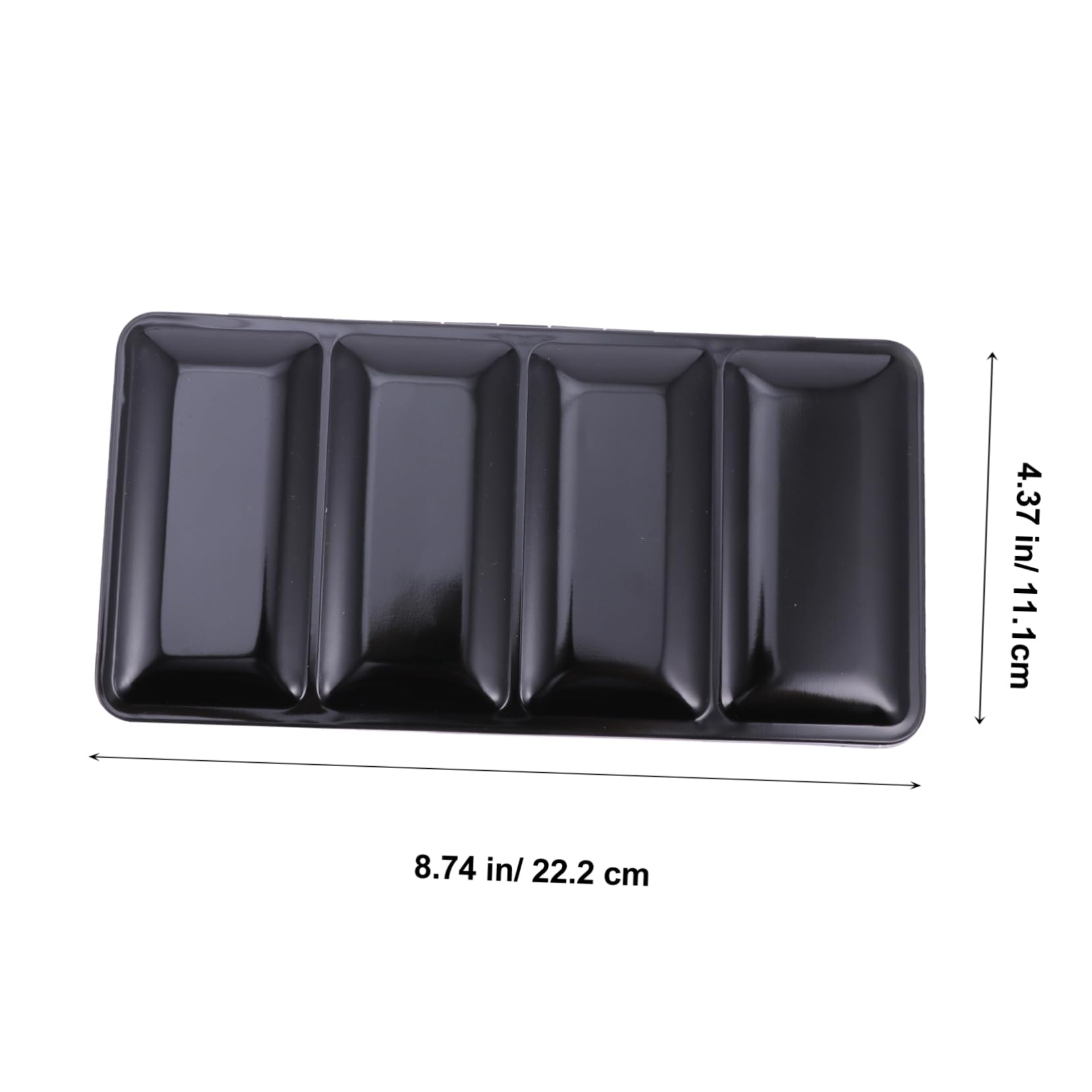 Operitacx Boîte à Pigments Vide pour Aquarelle en Fer et Plastique Noire | Grand Format Pliable, Rangement Sécurisé de Nombreux Godets, Arts Créatifs et Projets Manuels