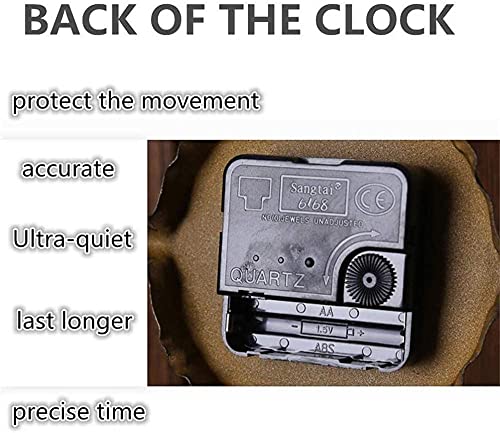 Modern Minimalist Wall Clock Hollow Kitchen Decoration Iron Art 3D Wall Clock Creative Metal Round Digital Clock Watch Handmade Metal Art Cast Iron Wall Decoration Clock-Black + Antique Gold #TOP3