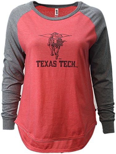 Nitro USA NCAA Texas Tech Red Raiders Womens Collegiate Fan Bling Raglan Tee