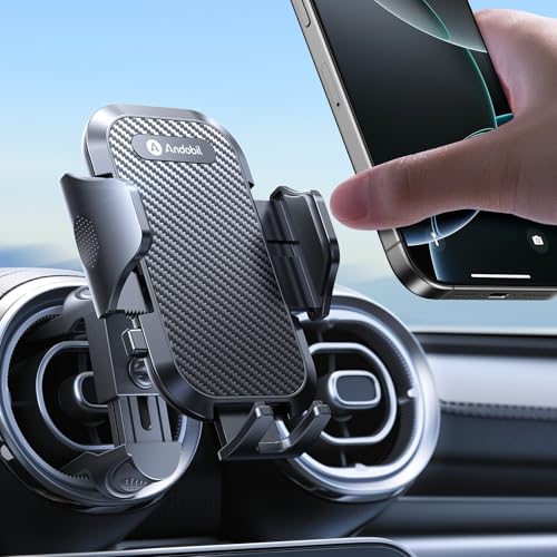 andobil Handyhalterung Auto Runde Lüftung [ 2.0 Entwurf Upgrade für Mercedes ] Handyhalterung Auto [ 2026 Neues Metall-Lüftungsclip ] für Mercedes-Benz A/B/C/E/S,Benz Zubehör Mini Cooper etc 1