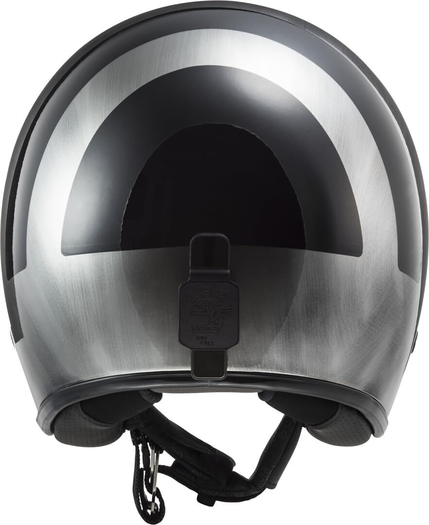LS2, Jet-Motorradhelm BOB II LINES Gloss Black Jeans, XS