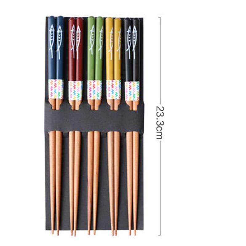 5 Pares de Palillos Chinos Reutilizables para vajilla, Palillos para Comer, para Regalar, palitos de Comida para Sushi