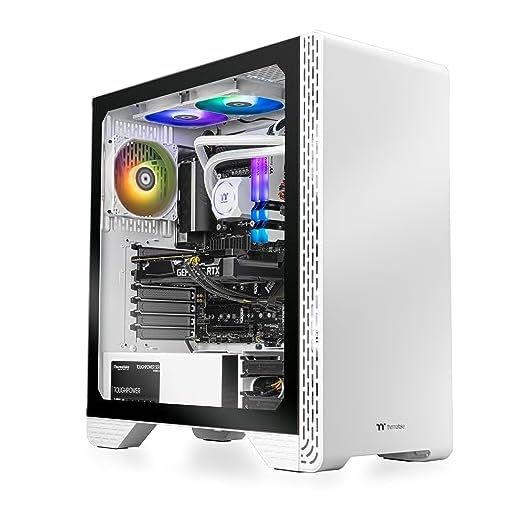 Thermaltake LCGS Glacier 460 AIO Liquid Cooled CPU Gaming Desktop (AMD Ryzen™ 5 5600X 6-core, ToughRam DDR4 3600Mhz 16GB RGB Memory, NVIDIA® GeForce RTX™ 4060, 1TB NVMe M.2, WiFi) S3GL-B550-460-LCS