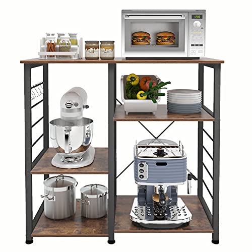DlandHome-Microwave-Cart-Stand-354-inches-Kitchen-Bakers-Rack-Utility-Storage-Shelf-Microwave-Stand-3-Tier-x-3-Tier-for-Spice-Rack-Organizer-Workstation-Shelf-Vintage DlandHome Microwave Cart Stand 354 inches Kitchen Bakers Rack Utility Storage Shelf Microwave Stand 3 Tier x 3 Tier for Spice Rack Organizer Workstation Shelf Vintage