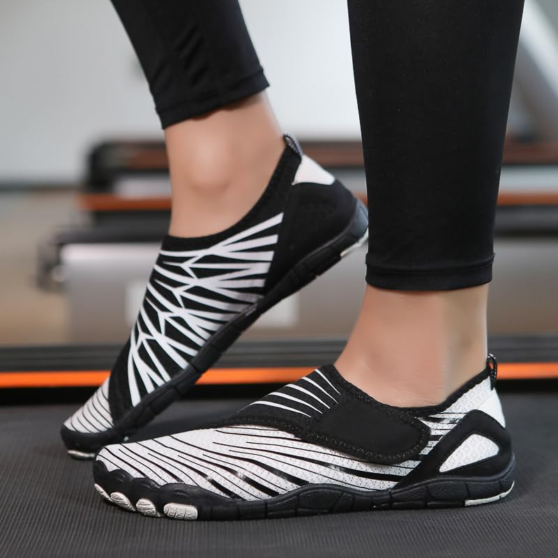 Image of ELETON Barefoot Shoes Women Men,Wide Toe Hiking Barefoot Womens Footwear, Non-Slip Water Shoes Running Shoes Boots Sneakers Unisex