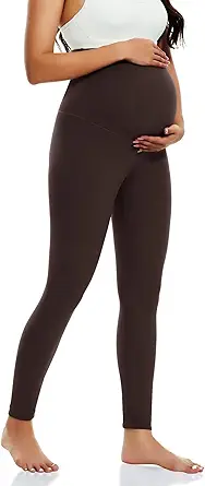 Happy. angel Women’s Maternity Leggings Over The Belly, Soft Stretchy Pregnancy Pants for Active Workout Yoga Wearing