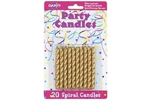 Culpitt Gold Spiral Birthday Candles