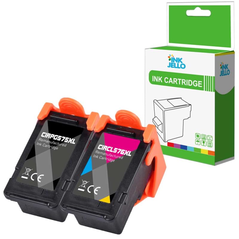 Inkjello PG575XL CL576XL Ink Cartridge Compatible With Canon Pixma