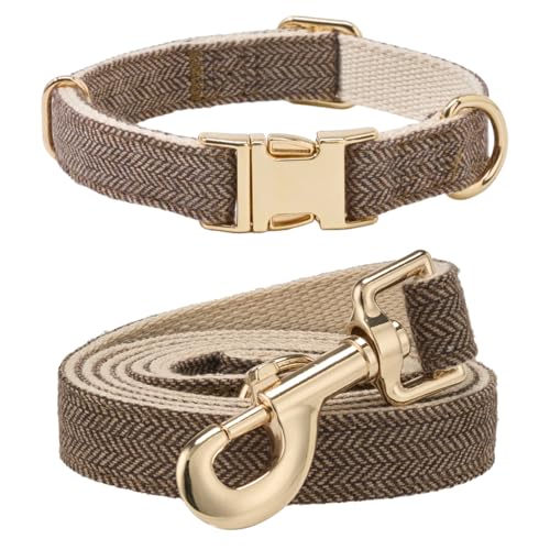 Hemp Dog Collar and Leash Set for Dogs
