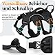 rabbitgoo Ausbruchsicheres Hundegeschirr Kleine Hunde mit Griff, Anti Zug Sicherheitsgeschirr Hund Atmungsaktiv, Verstellbare Brustgeschirr, Gepolstertem Hundeweste, Panikgeschirr, Schwarz S