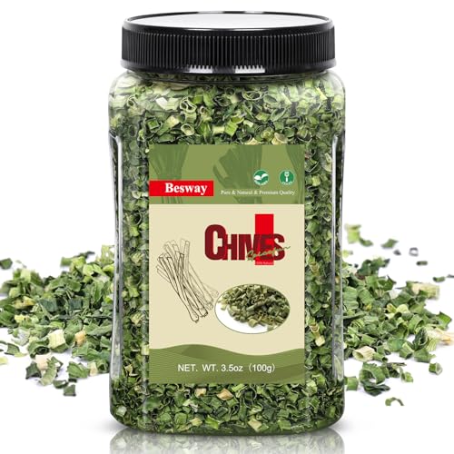 Besway Chinese Dried Green Chives 3.5 oz (100g), Chopped Chives