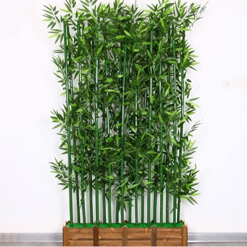 Biombo de bambú de 1m de altura con base estable para separación de ambientes y ocultación 2