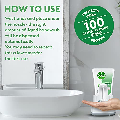 Dettol Handwash No-Touch Automatic Soap Dispenser Device, 250ml with Aloe Vera Refill | Aloe Vera & Moisturizer | 10X Better Protection from Germs - Image 3