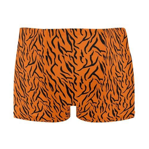 Tiger Stripe Pattern Mens Swim Trunk Swimwear Bathing Suit Swim Brief Square Leg Board Short S B0405160