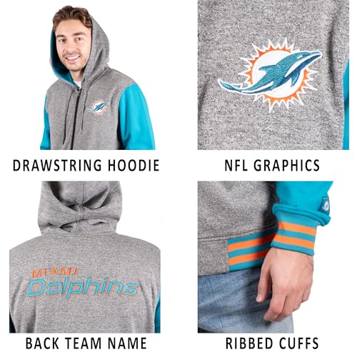 Ultra Game JTM2095A Men'S Standard Full Zip Soft Fleece Hoodie Letterman Varsity Jacket thumb #3