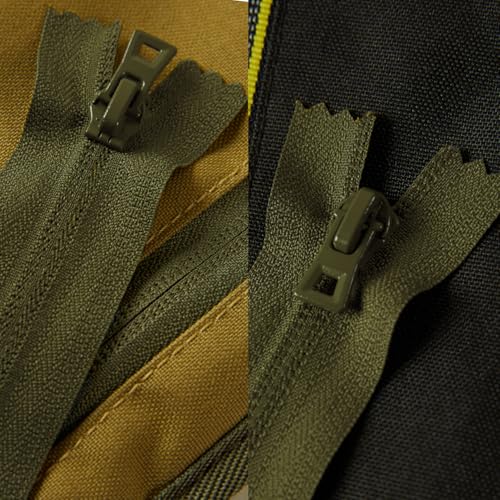 Fermetures éclair hydrofuges 22 cm vert olive anti-infiltration - 7