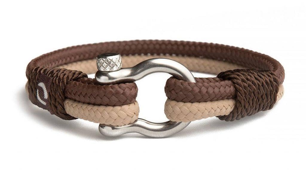 mens rope bracelet - stainless steel silver shackle, extremely durable and scratch resistant waterproof paracord, handmade, nautical wristband for men, 6.5 inches, rope