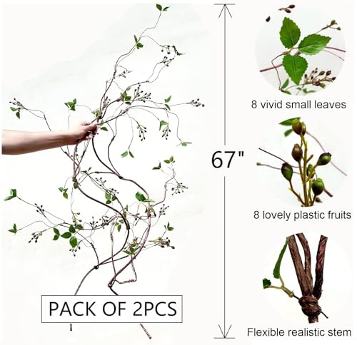 Decolival DGXSZ Curly Willow Branches Artificial Tree Vines thumb #2