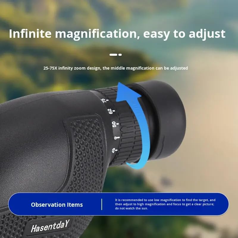 Image of Telescope HD Vision Binoculars 10000M High Power for Outdoor Travel Stargazing Concerts Sports Optical Vision Binocular Fixed Zoom (25-75X60)